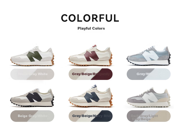 NEW BALANCE Casual Shoes for Men And Women, Couples' Summer Comfortable Sneakers, 327 Series MS327ASN, Size 36 1