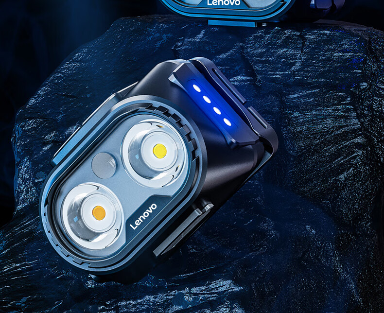 Lenovo Headlamp High Brightness Long Battery Life Rechargeable Outdoor Night Fishing Sensor Waterproof Work Mining Lightweight Head-Mounted Light 3
