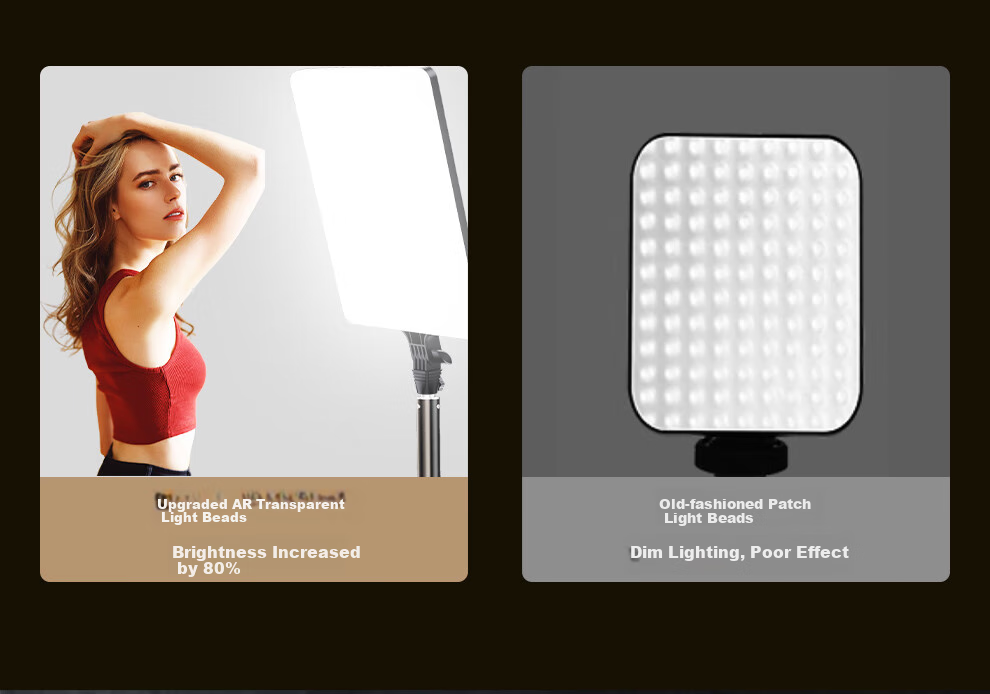 Beiyang 100W Live Streaming Fill Light, Professional Indoor Photography Light for Portraits, Desktop Jade And Jadeite Jewelry Shooting, Overhead Photography LED Panel Light, Constant Soft Light, Face Light, Flat Panel Light 21