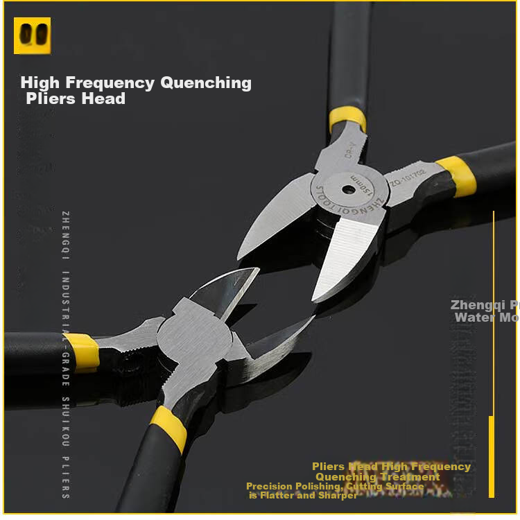ZHENGQI Diagonal Cutting Pliers, Electrician's Wire Cutters, Industrial-Grade Ultra-Hard Pliers with Pointed Tips 9