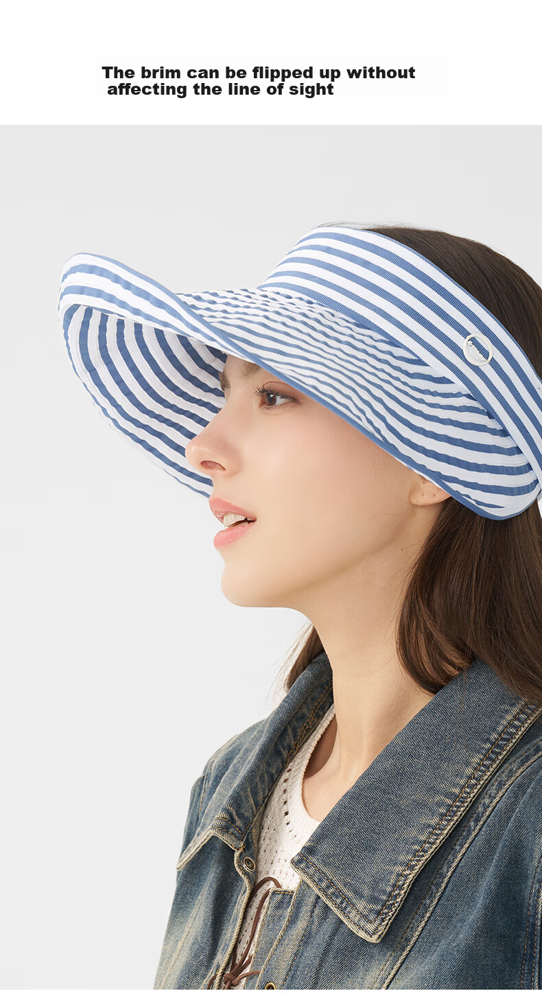 Kenmont Beach UV Protection Visor Sun Hat for Women, Spring And Summer Quick-Dry Foldable Beach Face-Covering Sun Hat Km-6046 5