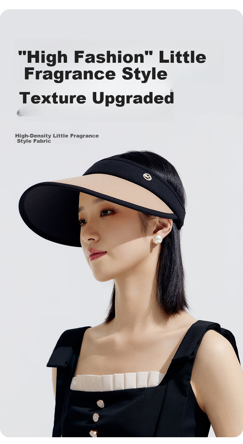 VVC Sun Protection Hat for Women, Summer Sun Visor Cap, Full Face Sunshade Hat, Visor Cap, Moon White 3