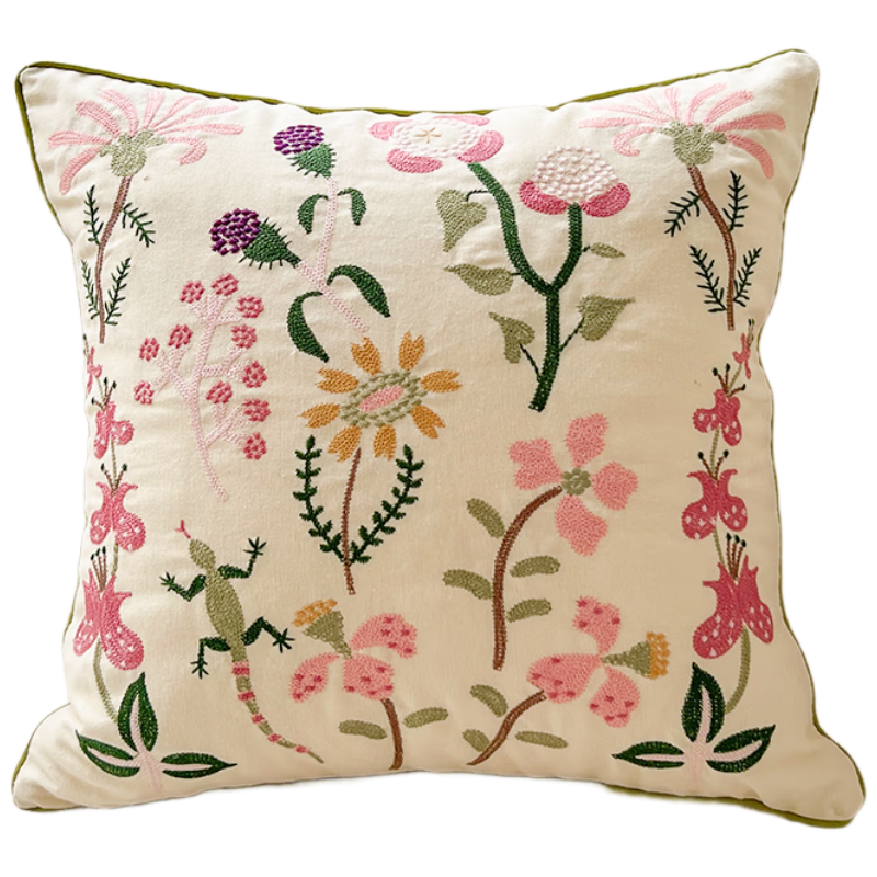 Fanyejia Heavy-Duty Floral Embroidery Sofa Cushion Pillow for Living Room, Car, Office, Back Support, Mid-Autumn Festival Gift