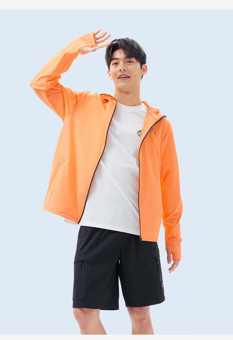 CAMEL 【Muyu】 2025 Spring New Original Yarn Sun Protection Jacket for Men and Women, Euro Style Ice Silk Quick-Dry Cooling Sun Protection Shirt XS 21