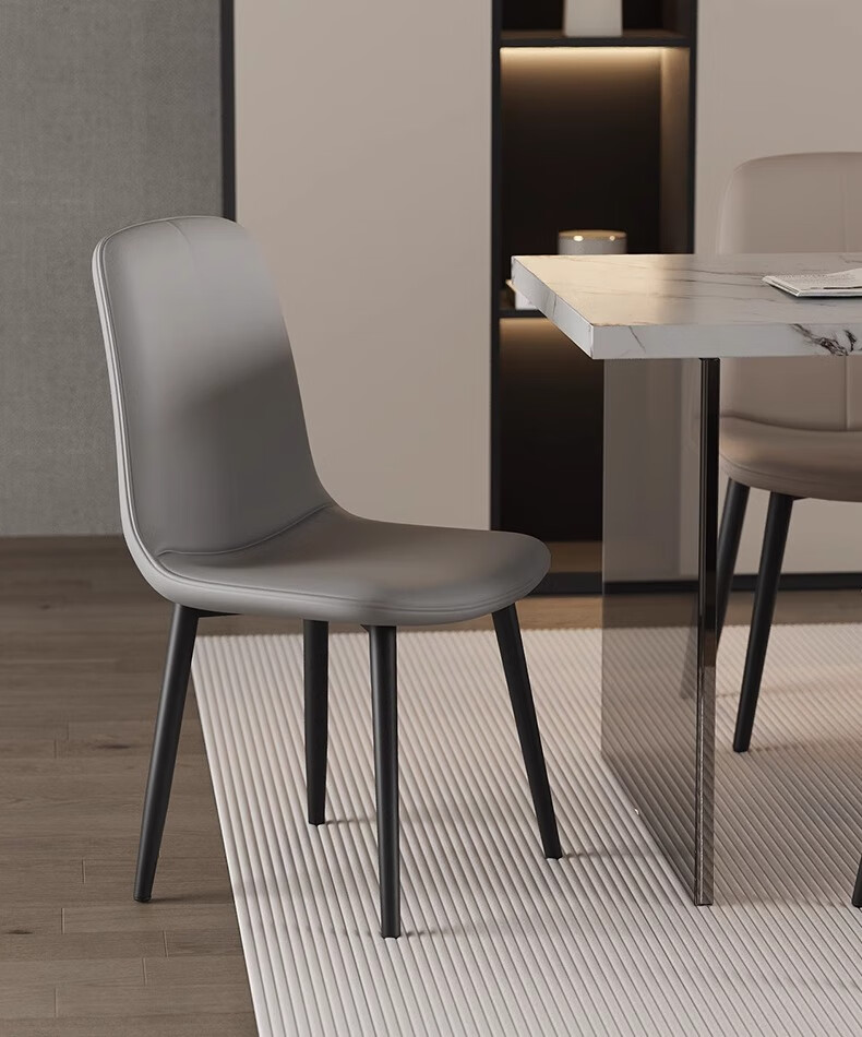 Yimo Dining Chair, Dining Table Chair, Home New Style Chair, Stool with Backrest, Light Luxury Nordic High-End Restaurant Master Chair, Beige 3