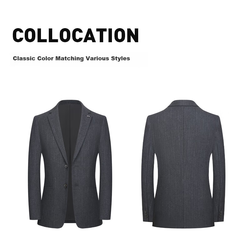 FIRS [Wrinkle-Resistant And Stylish] Men's Suit Jacket for Spring And Autumn, Business Casual Single-Breasted Blazer, Dad Suit Top, Men's Workwear 7