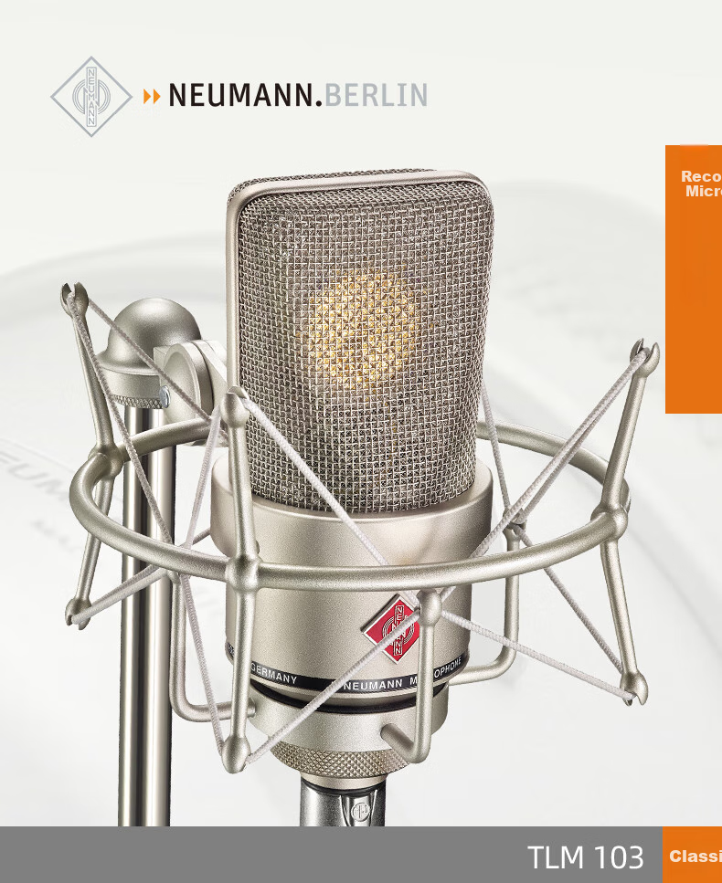 NEUMANN TLM103 Large Diaphragm Condenser Microphone, Imported from Germany, Professional Recording And Live Streaming Equipment, Cardioid Directional Pickup Pattern, Ultra-Low Noise 1