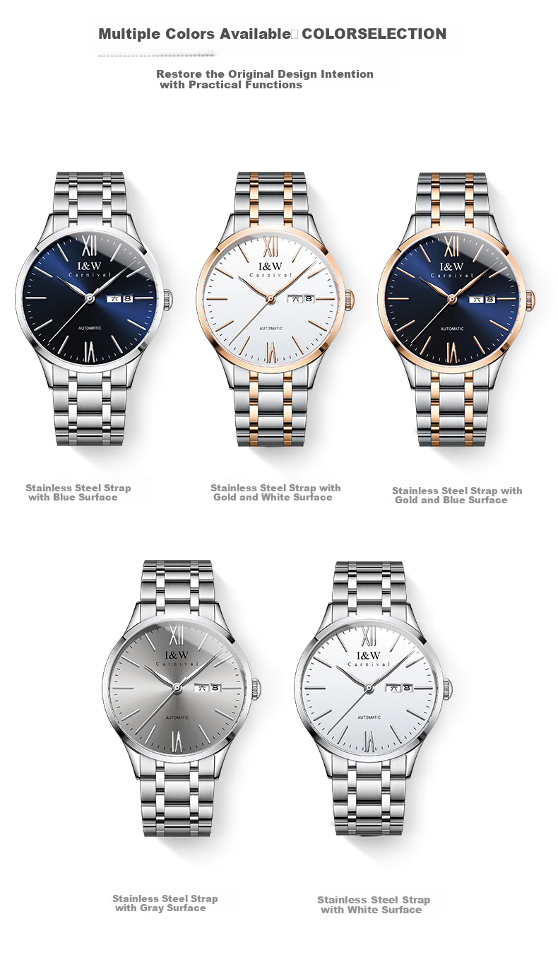 Aiwochi Swiss Iw Watch, Men's Fully Automatic Mechanical Watch, Men's Luxury Timepiece, 2026 New Model Brand Wristwatch, Birthday Gift 7