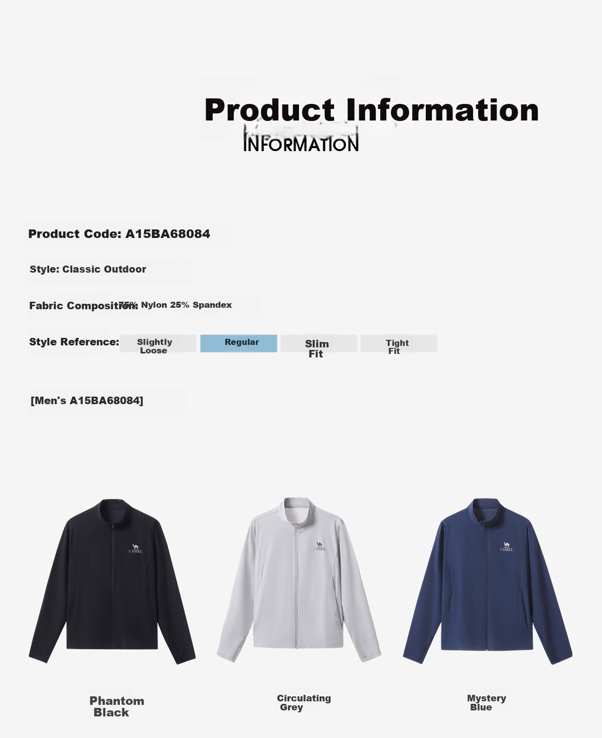 CAMEL Cold White Outdoor Original Yarn Sun Protection Clothing, 25 New Style for Men And Women, UPF2000 Stand Collar Slim Fit Quick-Dry Sun Protection Garment, Size L 11