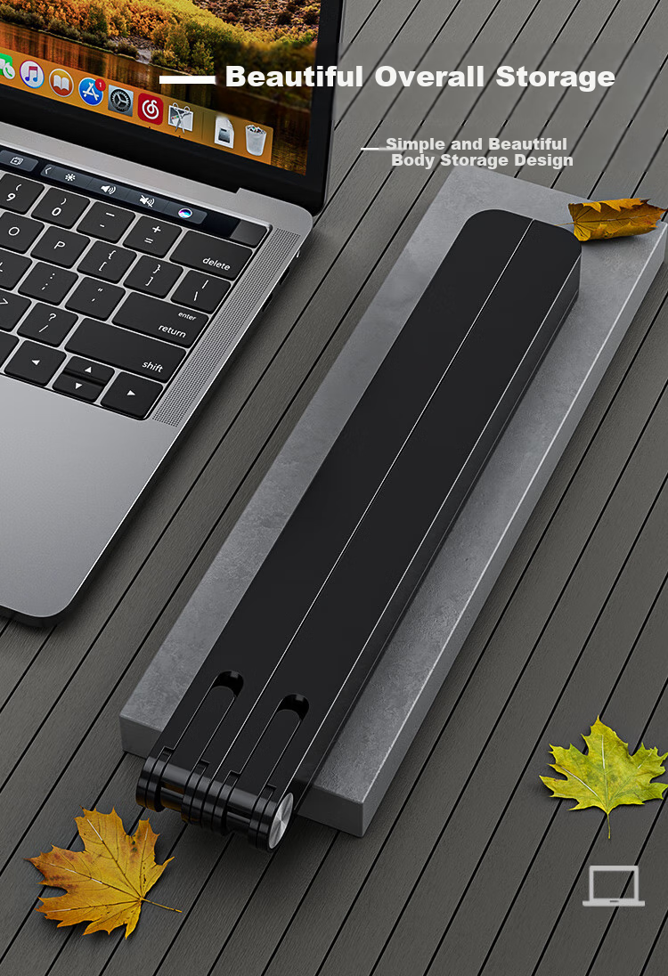 HAILE Laptop Stand Cooling Pad, Portable And Easy to Store, Five-Level Adjustment, AC-4H Black 5