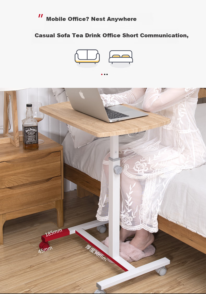 ECOLUS ERGODESK Mobile Height Adjustable Desk, Standing Desk, Computer Desk, Study And Lecture Pneumatic Height Adjustable LTT806WL 9