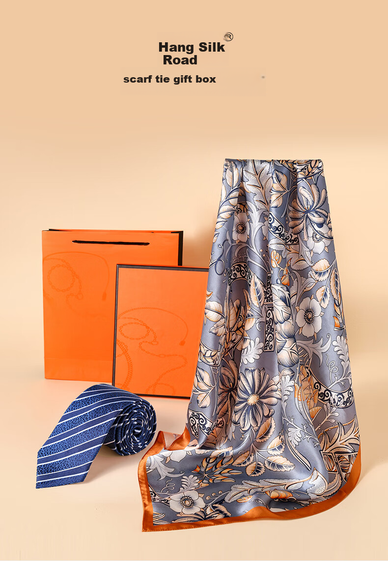 Hangsilu Silk Scarf Gift Box for Women, Business Tie, Corporate Bulk Purchase, Mid-Autumn Festival Birthday Gift for Mom Teacher, High-End Present 1