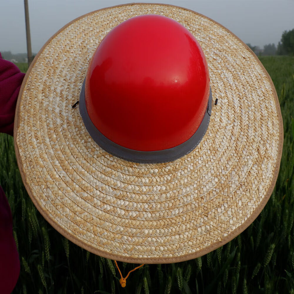 BAIGE Safety Helmet Sunshade Brim Construction Straw Sun Hat Breathable Summer Work Hat Unisex CW474259 4