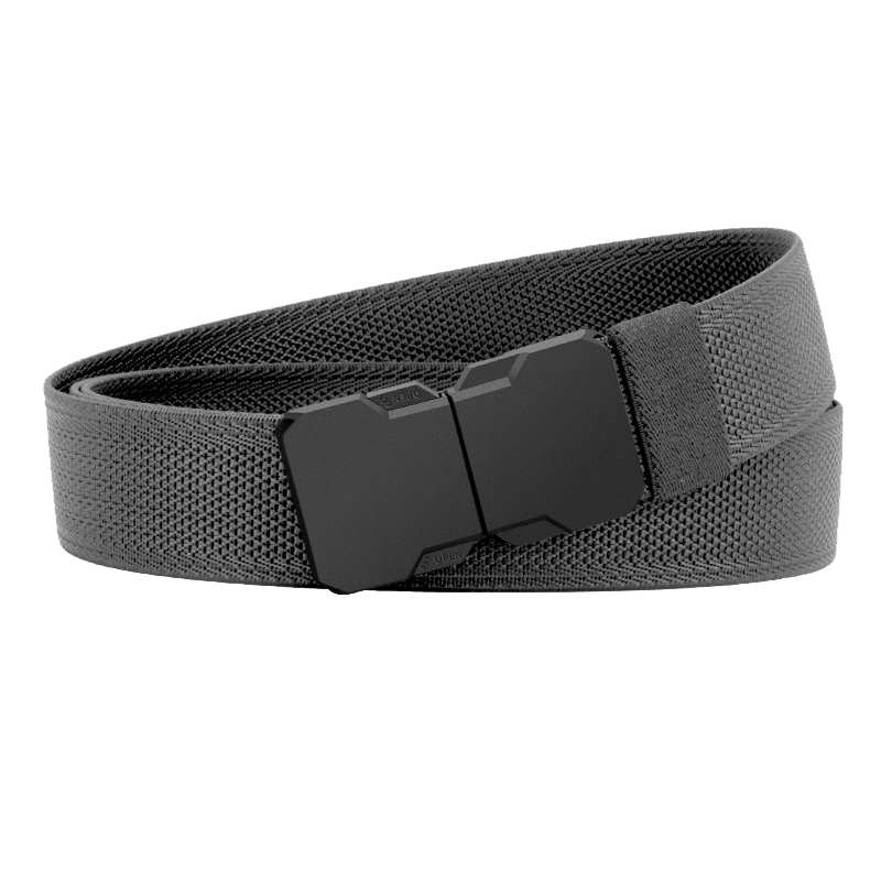 Gugeti Men's Leather Belt, Casual Pants Elastic Waistband, Outdoor Sports Military Training Woven Tactical Buckle Belt, Father's Day Gift