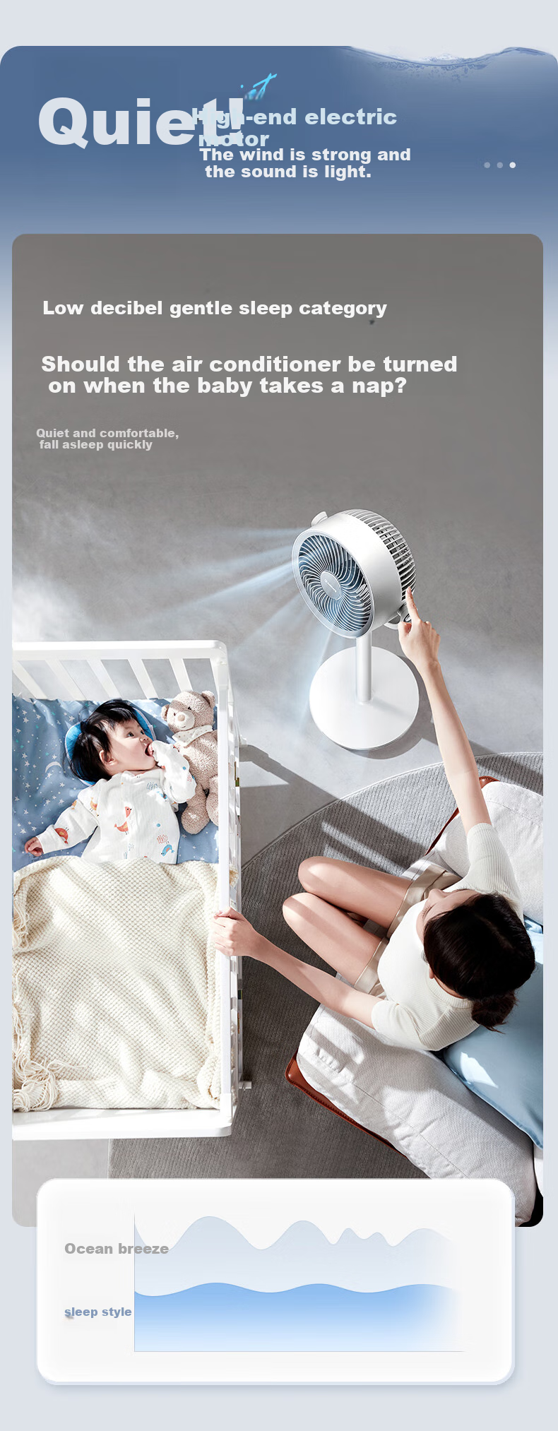 AIRMATE [Xiaobofeng] Air Circulation Fan, High Airflow Oscillating Electric Fan for Home Use, Quiet And Gentle Wind, Small Fan with English Plug, Specially Designed for Hong Kong Users FA18-X227 8