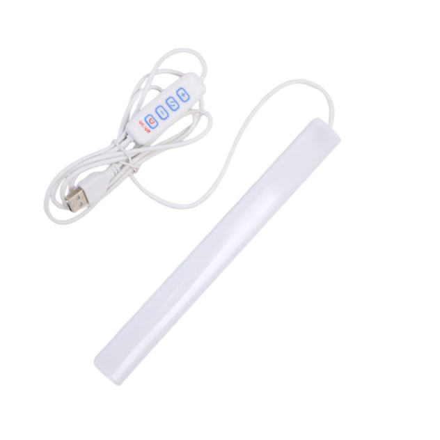 Botite USB Plug-in LED Tube Light Daylight Energy-saving Integrated Square Strip Light 20cm [Three-color Dimming + Stepless Dimming]