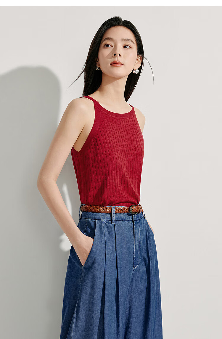 Inman Lightweight Cool Knit Vest Small Camisole 2025 Summer New Women's Layered Slim Top Lotus Pink S 26