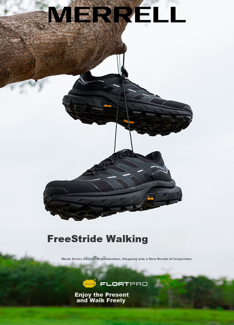 Merrell Outdoor Hiking Shoes, FREE STRIDE Women's Model, Shock-Absorbing Non-Slip Mountaineering Shoes, Ivory White, Size 39 1