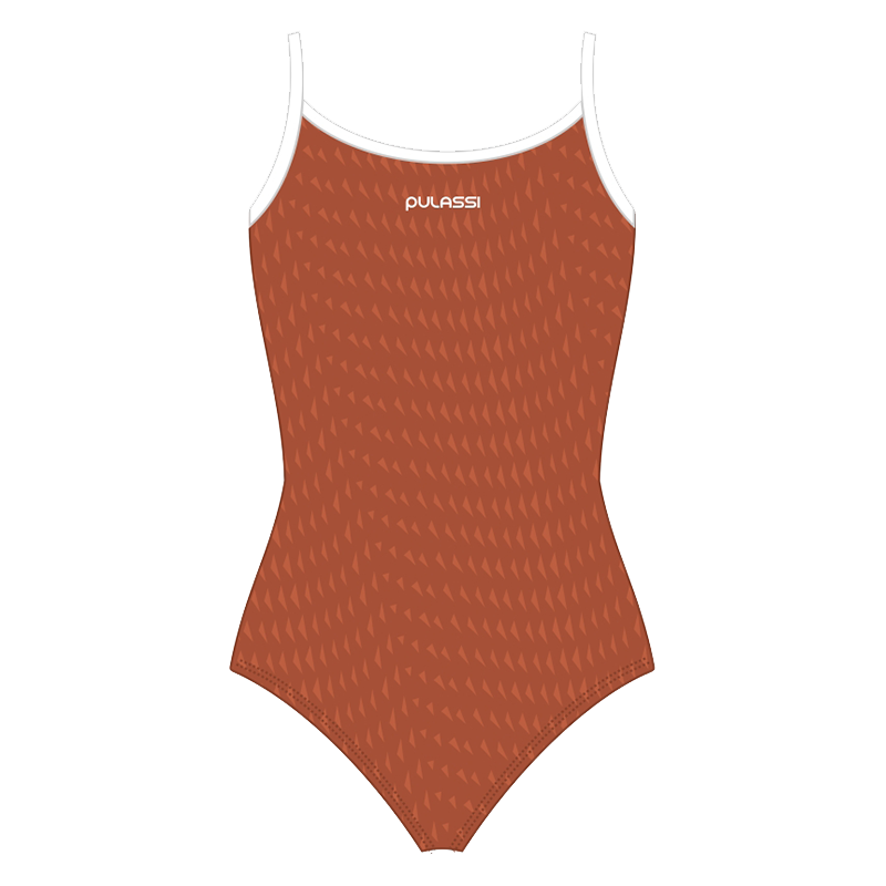 PULASSI Women's Swimsuit, 2026 New Style One-Piece Triangle Swimwear for Swimming Pools, Competitive Speed Swimwear, Film Red, Size M