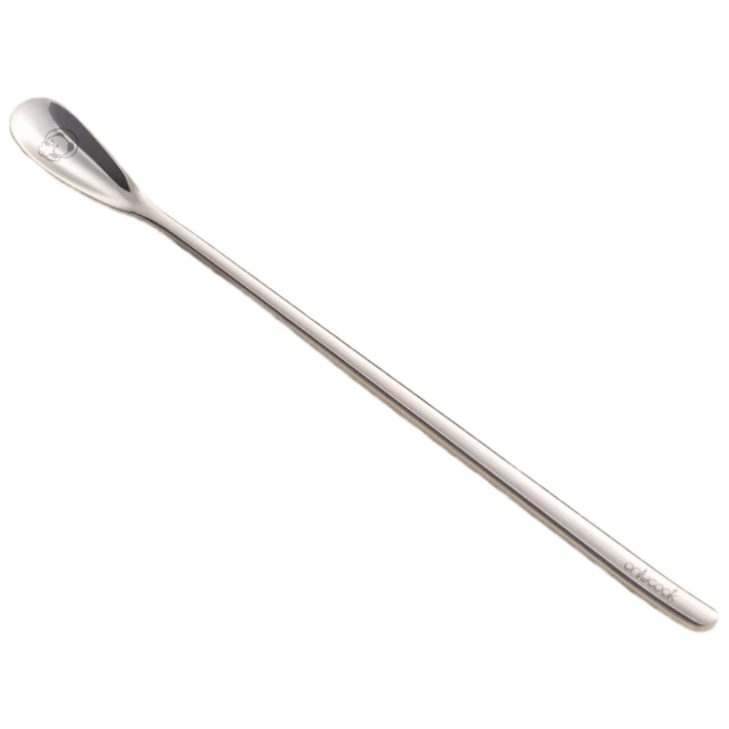 Onlycook 316L Stainless Steel Mixing Spoon, 19.5cm Long Handle Ice Spoon, Coffee Stirring Stick, Honey Small Spoon, Panda