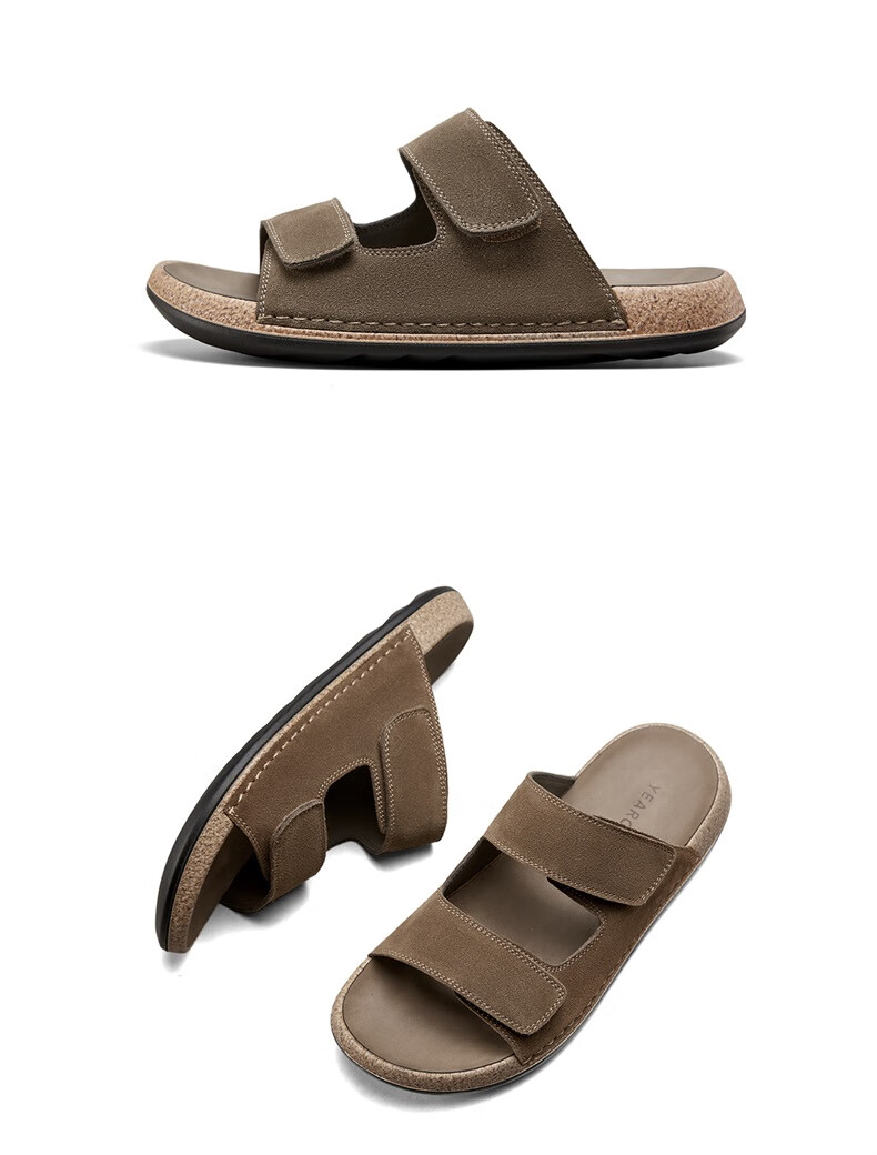 Eierkang Men's Comfortable Boken Style Summer Slippers Lightweight Flat Sandals 96687W Yellow Size 39 12