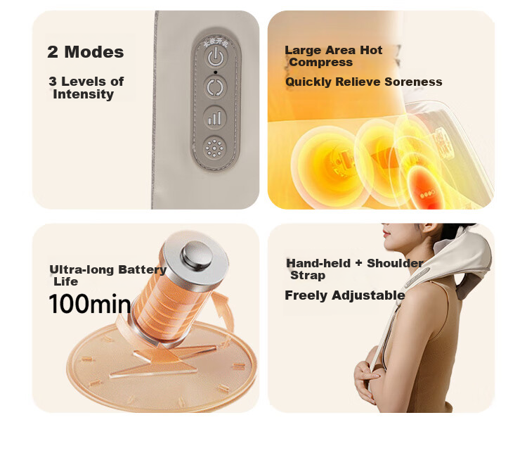Beici Cervical Massage Device [Mid-Autumn Festival Gift Box], Massage Shoulder Pad, Massager for Trapezius And Neck, Hot Compress Therapy Device, Gift for Boyfriend, Girlfriend, Parents, Or Mother 3
