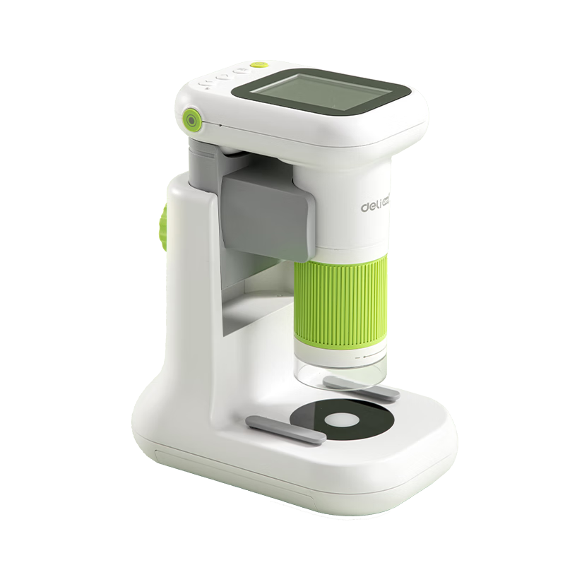 Deli 400X Smart Microscope 2.4-inch Portable Magnifier Science Experiment Toy for Students with Photo and Video Recording Cell Observation Kids Birthday Graduation Gift for Boys and Girls