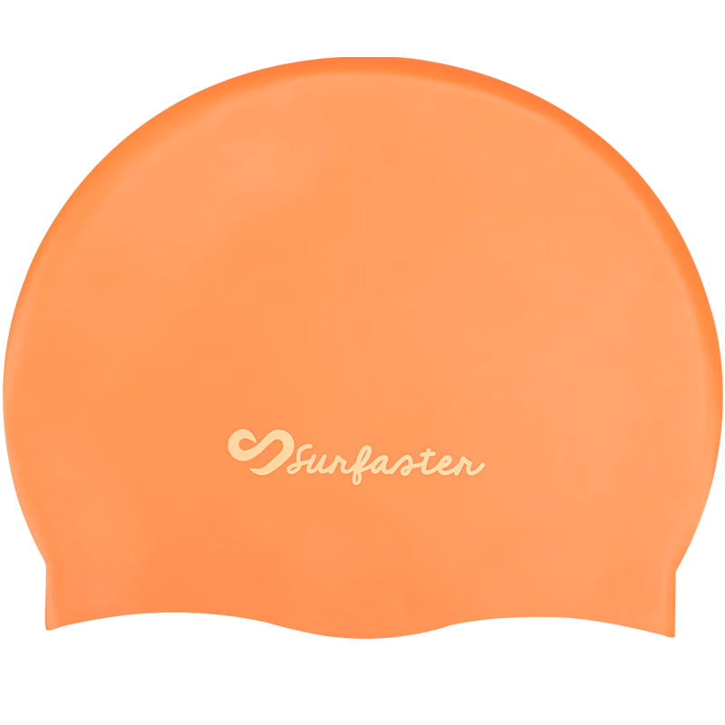 Sulang 16-Color Pearl Luster, Easy to Open And Win | Zero Pressure Ultra-Elastic Swimming Cap for Long Hair Women, Large Size Non-Binding Silicone, Orange