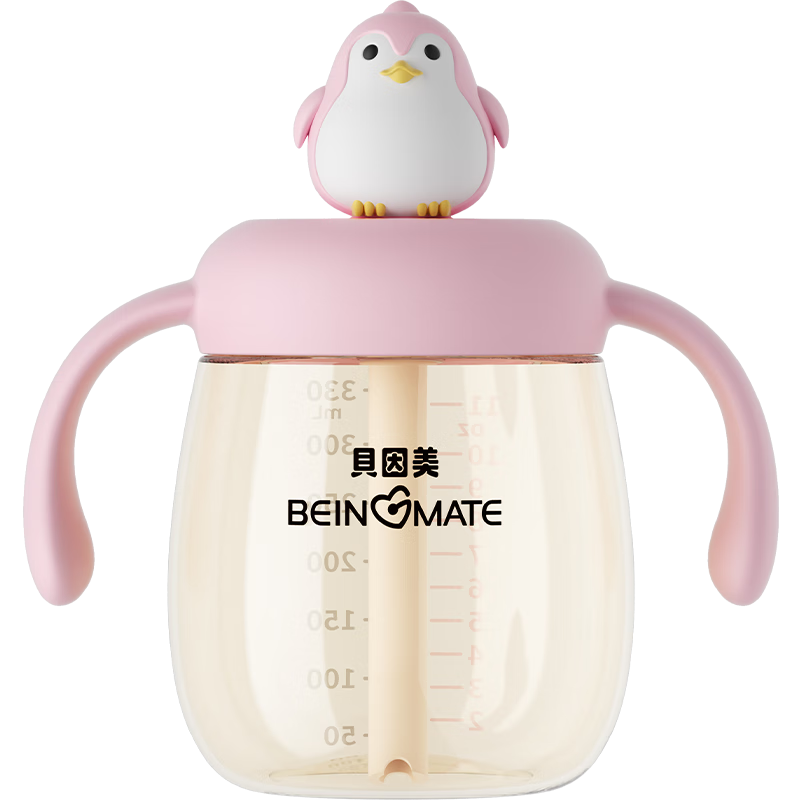 Beingmate Baby Bottle Straw Milk Cup Infant Drinking Training Cup Newborn PPSU Water Cup with Scale 1-3 Years