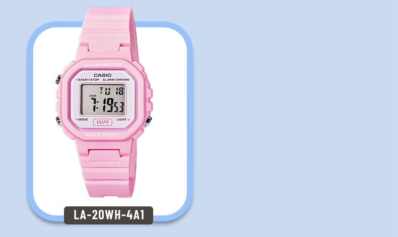Casio Student Watch, Compact Sports Square Watch, Digital Watch for Men And Women, LA-20WH 8