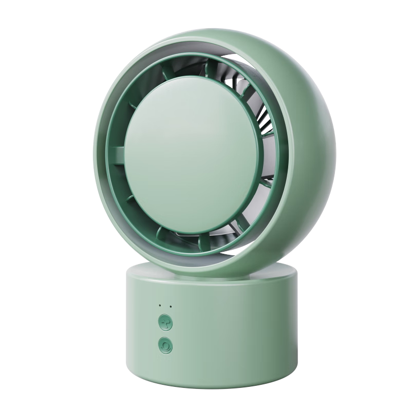 Deli Rechargeable Oscillating Desk Fan Small Mini Portable USB Charging Fan Office Desktop Fan Dorm Outdoor Camping Table Fan LK107 Green