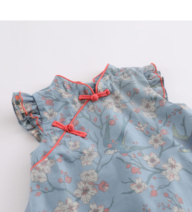 MARC&JANIE Girls' New Chinese-Style Hanfu Tulle Princess Dress, Children's Qipao Skirt, Summer 2025 Collection, 550535 4