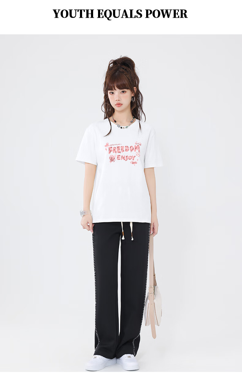 Warrior Pure Cotton Loose Short-Sleeve T-Shirt for Women, Versatile Casual Fashion Top for Summer 2026, Skin-Friendly And Breathable Women's Clothing 5