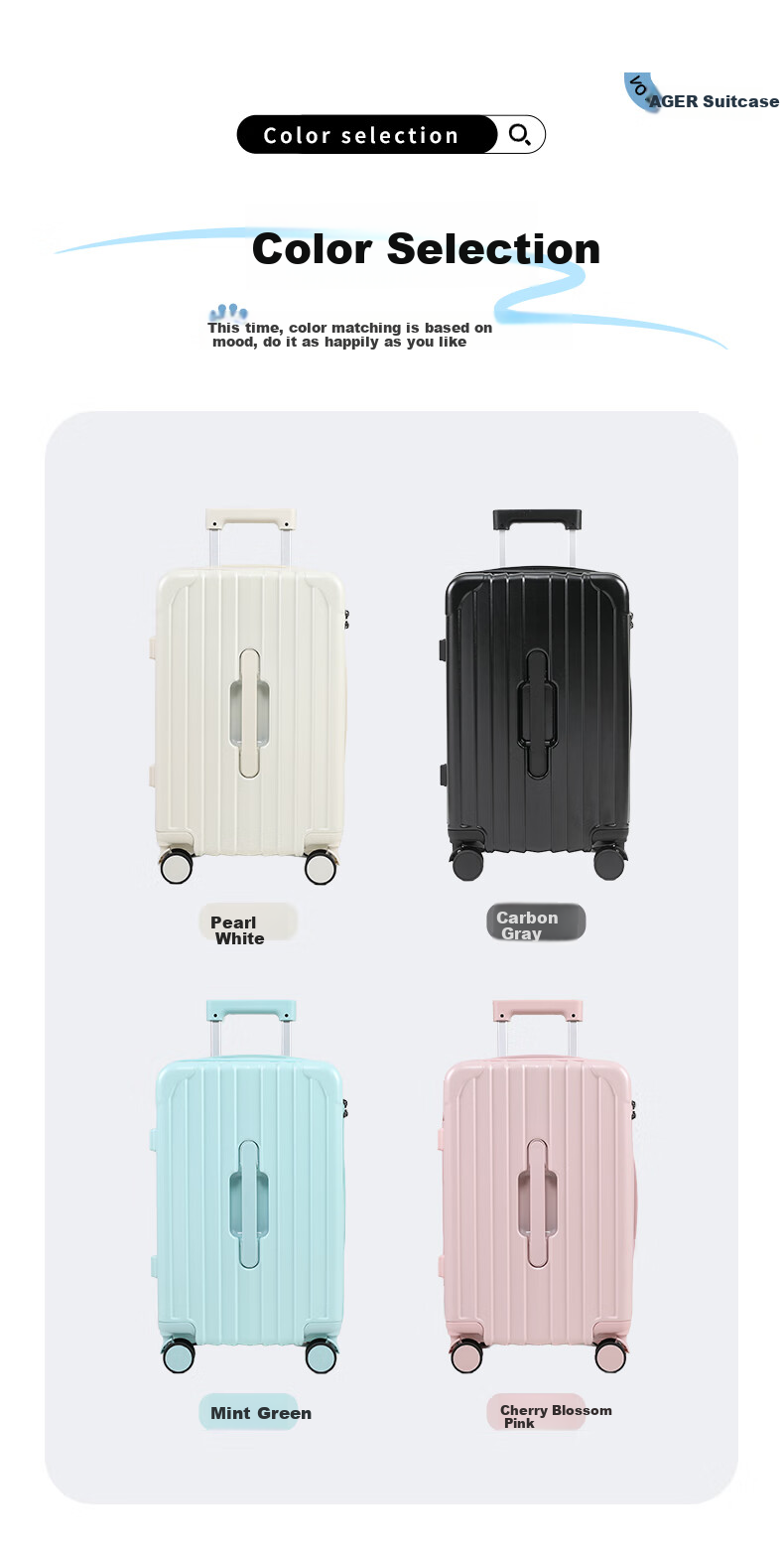 LEXON French Brand Large Capacity 26-Inch Suitcase, Business Travel Luggage, Spinner Wheels Trolley Case, Student Password Lock Suitcase 15