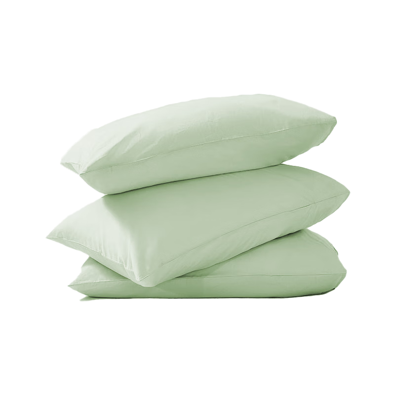 JD Original Vita Cotton Pillowcase, 100% Pure Cotton Class A Antibacterial All-Cotton Pillow Cover, Set of Two, Lime Gree
