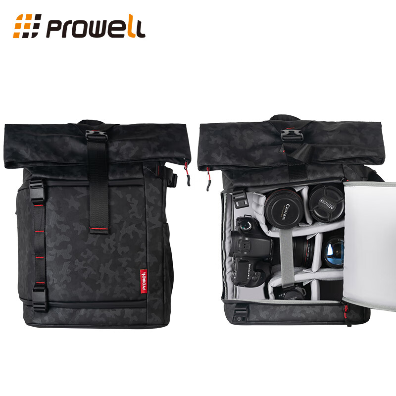 Pulewei Camera Backpack, Multifunctional Professional DSLR Photography Bag, Outdoor Hiking Large Capacity Portable Multi-Functional Lens Backpack