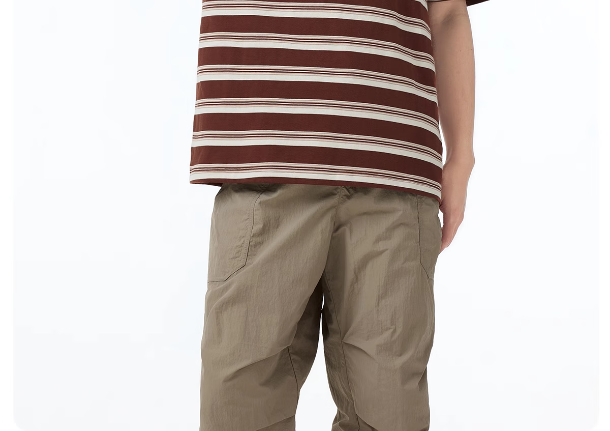 CAMEL 100% Cotton Outdoor T-Shirt Women Spring Summer Breathable Loose Fit Stretchy Striped Short Sleeve Top Men V010 14