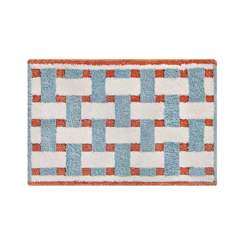 Saibosi Vintage Style Bathroom Mat, Thickened Absorbent Foot Pad, Non-Slip Carpet for Bathroom Entrance, Luxurious Feel, 60X90CM