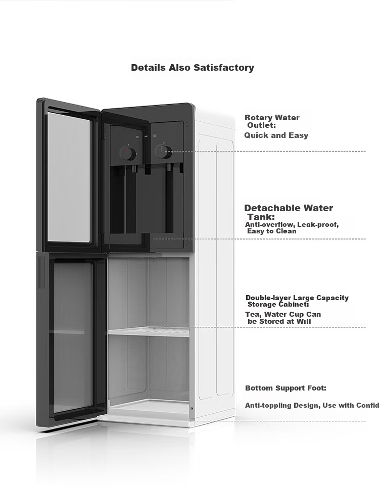 Midea Water Dispenser, Home Use, Top-Mounted, Bottled Water, Tempered Glass, Upright Double-Door Design, Office Heating Water Dispenser, Bottled Drinking Water for Dormitory And Office Use, YR1518S-X 17