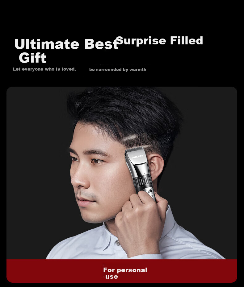 AUX Hair Clipper, Electric Shaver for Home Use, Children And Babies, Hair Trimmer, Men's Self-Use Hair Cutting Tool, Head-Shaving Electric Pusher, Gift 27