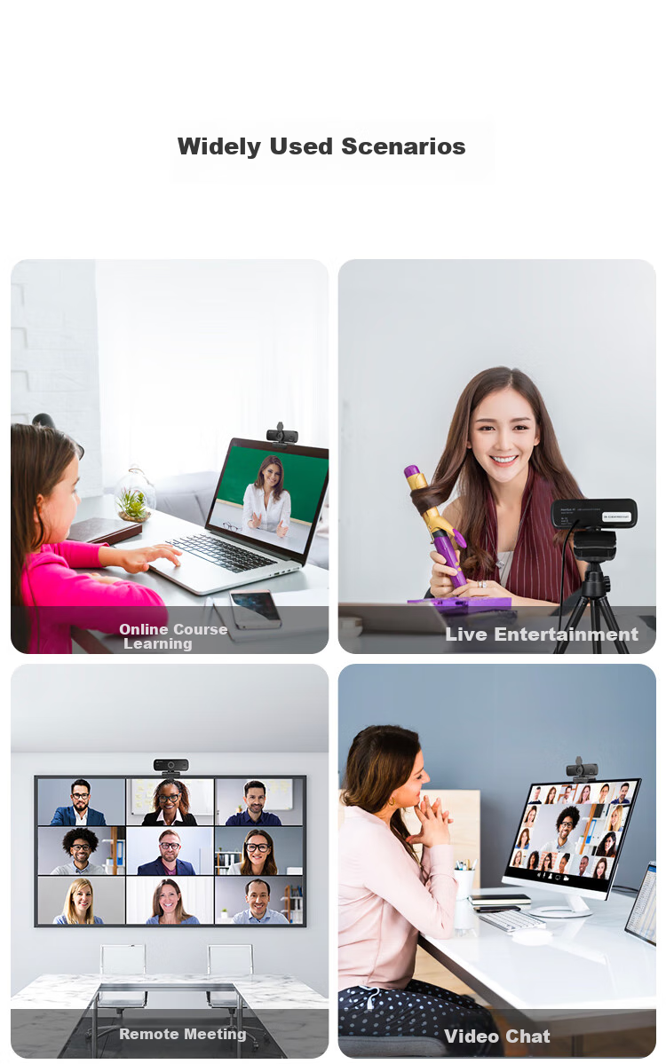 Newline 12 Million 2.5K HD Webcam with 72° Wide-Angle Microphone for Video Conferencing, Desktop TV Streaming, Online Gaming And Online Classes USB NewEye40 13