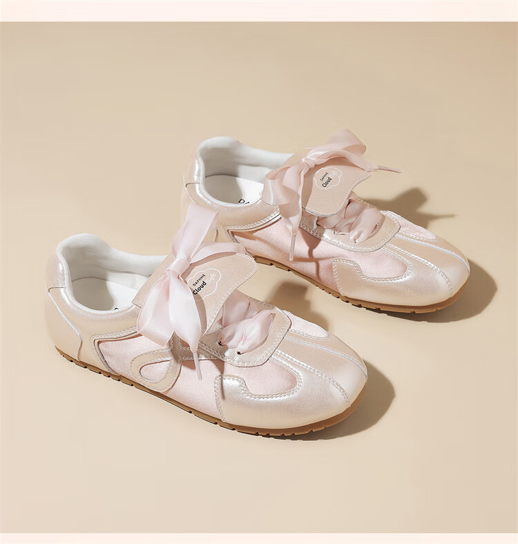 DAPHNE Song Xi Same Style Ballet Training Shoes, Women's New Sneakers, Casual White Shoes, Beige, Size 37 11