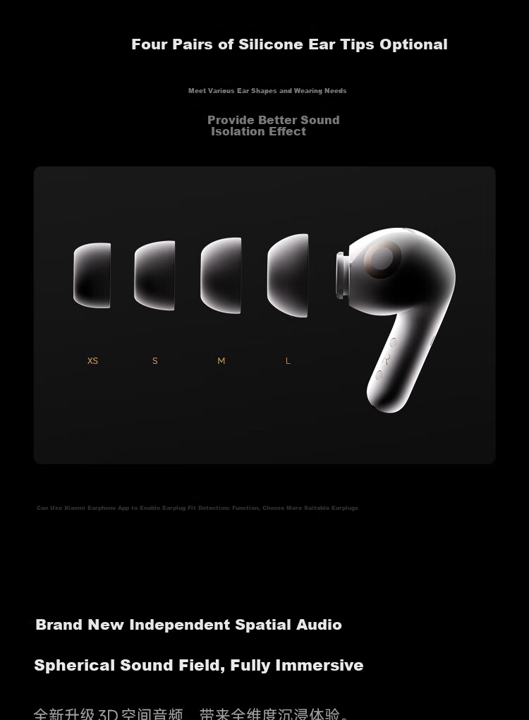 MI Buds 5 Pro In-Ear Noise-Cancelling Translation Recording Bluetooth Earphones Compatible with Android And Apple Phones, Wi-Fi Version, Phantom Black 7