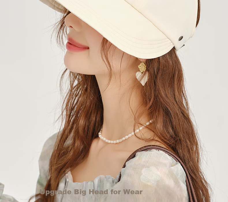 CACUSS Women's New Summer Sun Hat with Mask Strap, Ice Silk Visor Cap, UV Protection Cycling Baseball Cap 5