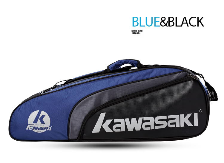 KAWASAKI Badminton Bag, Shoulder Bag, Tennis Bag for Men And Women, Separate Shoe Compartment, Badminton Racket Bag, 8327 Navy Blue 4