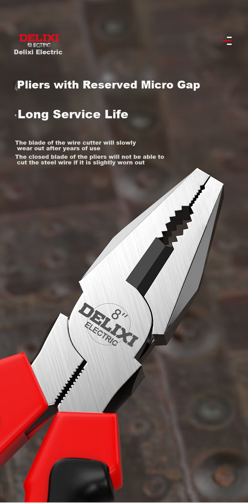 DELIXI ELECTRIC Steel Wire Pliers Three-Piece Set, Vise-Grip Pliers, Long-Nose Pliers, Diagonal Cutting Pliers, Labor-Saving Gripping Electrician Tools, Wire Cutters - 6 Inch 2