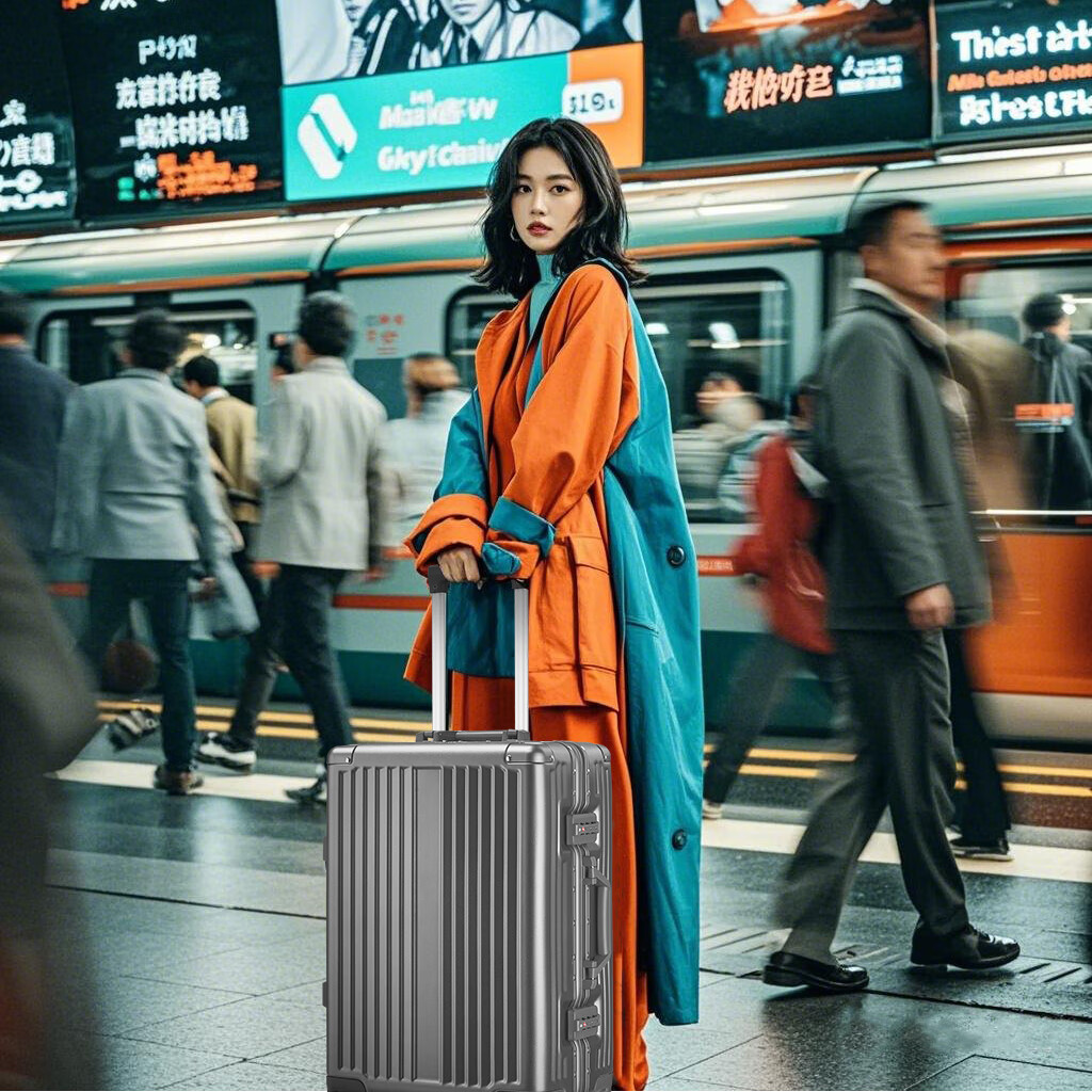 CARTELO Luggage 20-Inch Carry-On Suitcase, Aluminum Frame Hard Shell with Password Lock for Business Travel