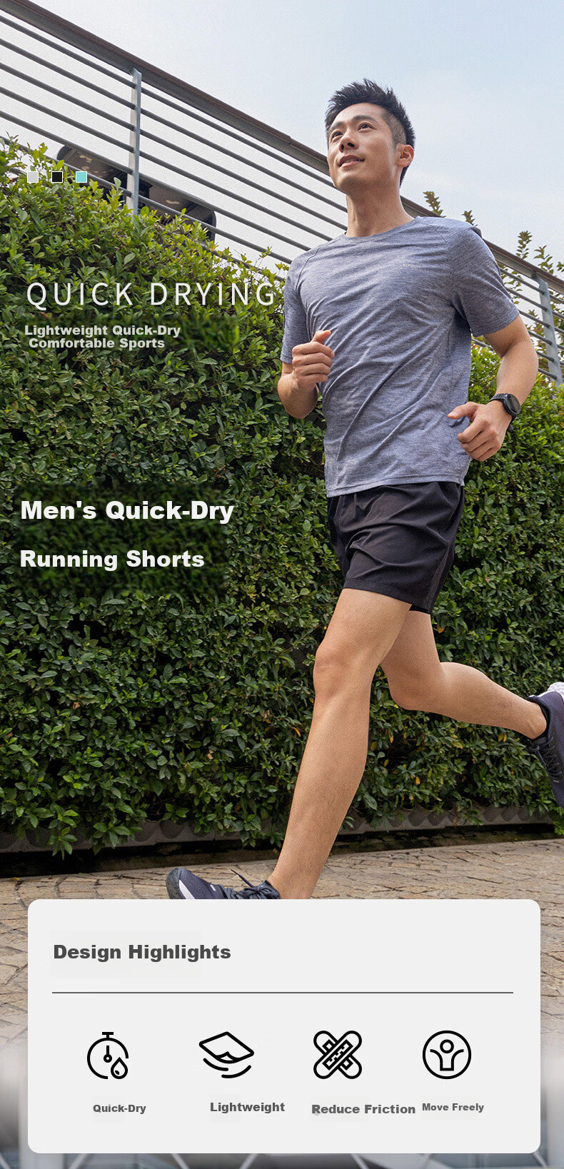 DECATHLON Men's Sports Pants, Breathable Quick-Dry Running Shorts, Basketball Shorts, Premium Gray, XL-4716849 1