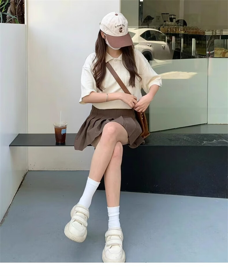 Langsha Pleated Skirt Women Spring 2026 New High Waist Slimming College Style A-Line Mini Skirt Petite JK Suit Short Skirt 16