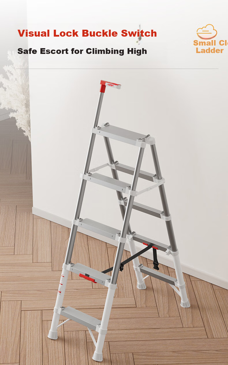 DU PONT [Naianxiaoyun Ladder] Folding A-Frame Ladder for Home Use, Indoor Telescopic Ladder, Multi-Functional Climbing Ladder, 5 Steps 21
